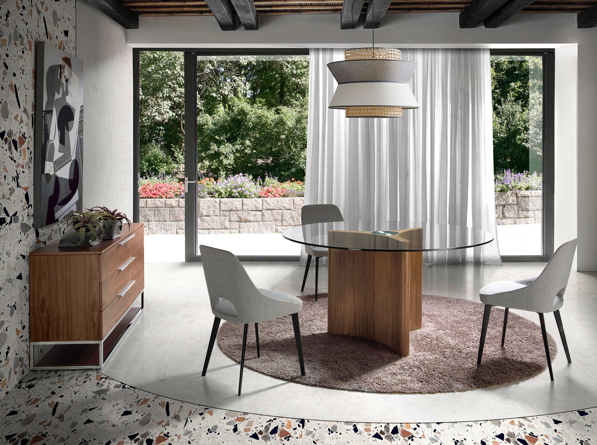 Shine szürke prémium design étkezőszék