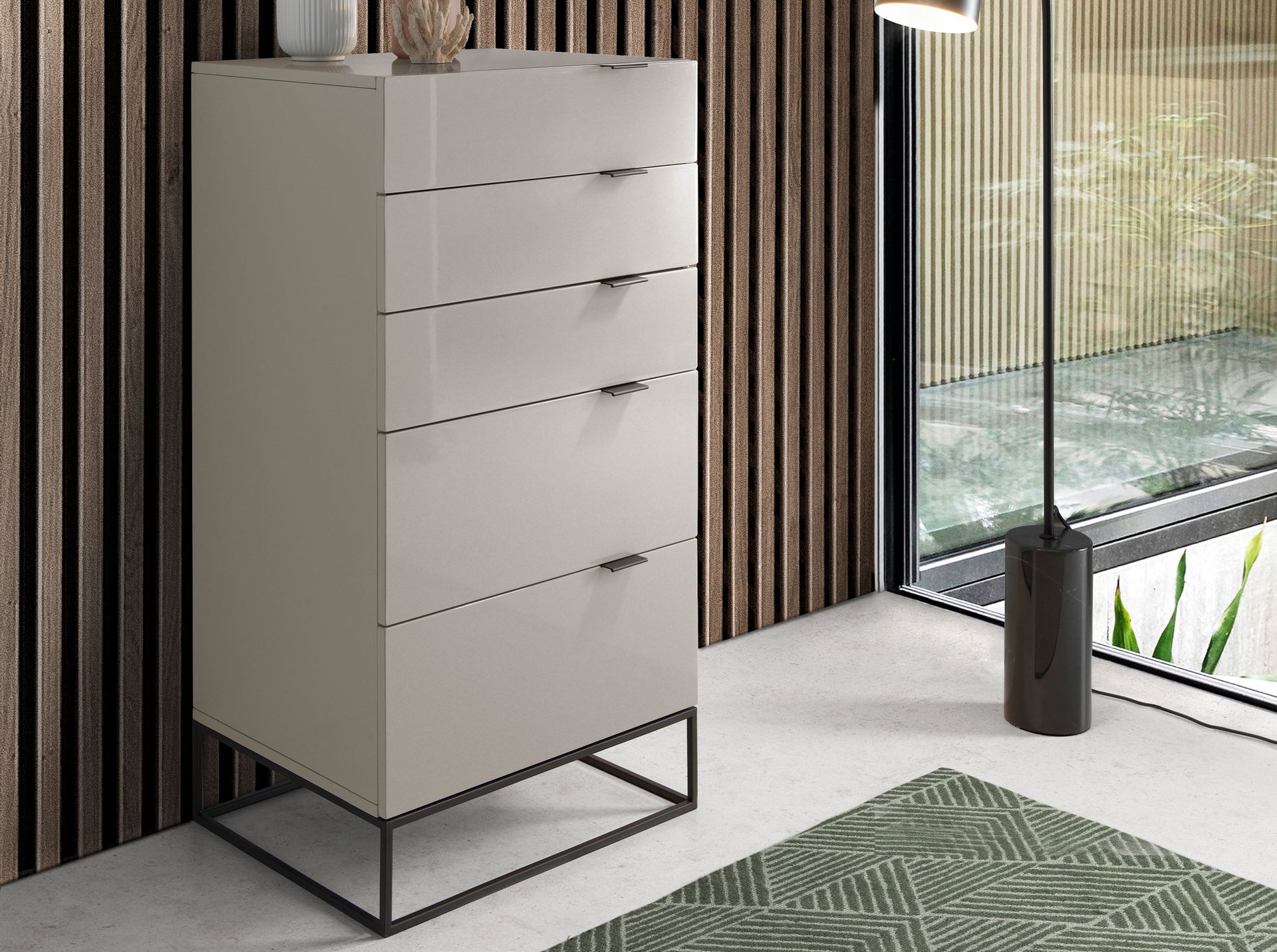 Amy szürke prémium design magas komód