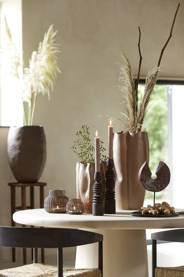 Kulona design kerek fa étkezőasztal