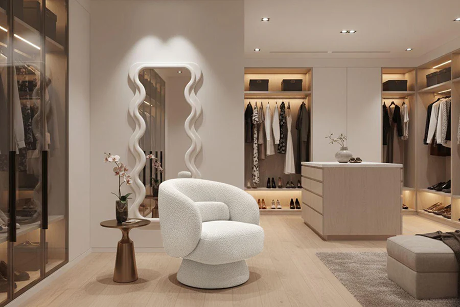 Bossa Nova fehér modern forgófotel