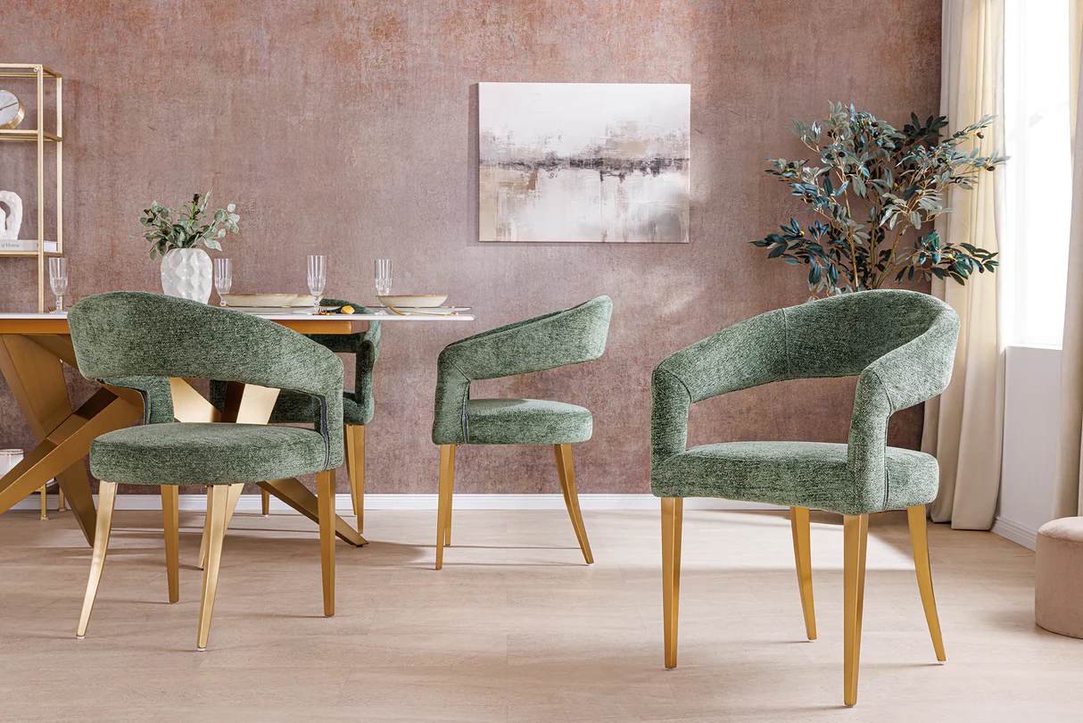 Boutique modern zöld étkezőszék