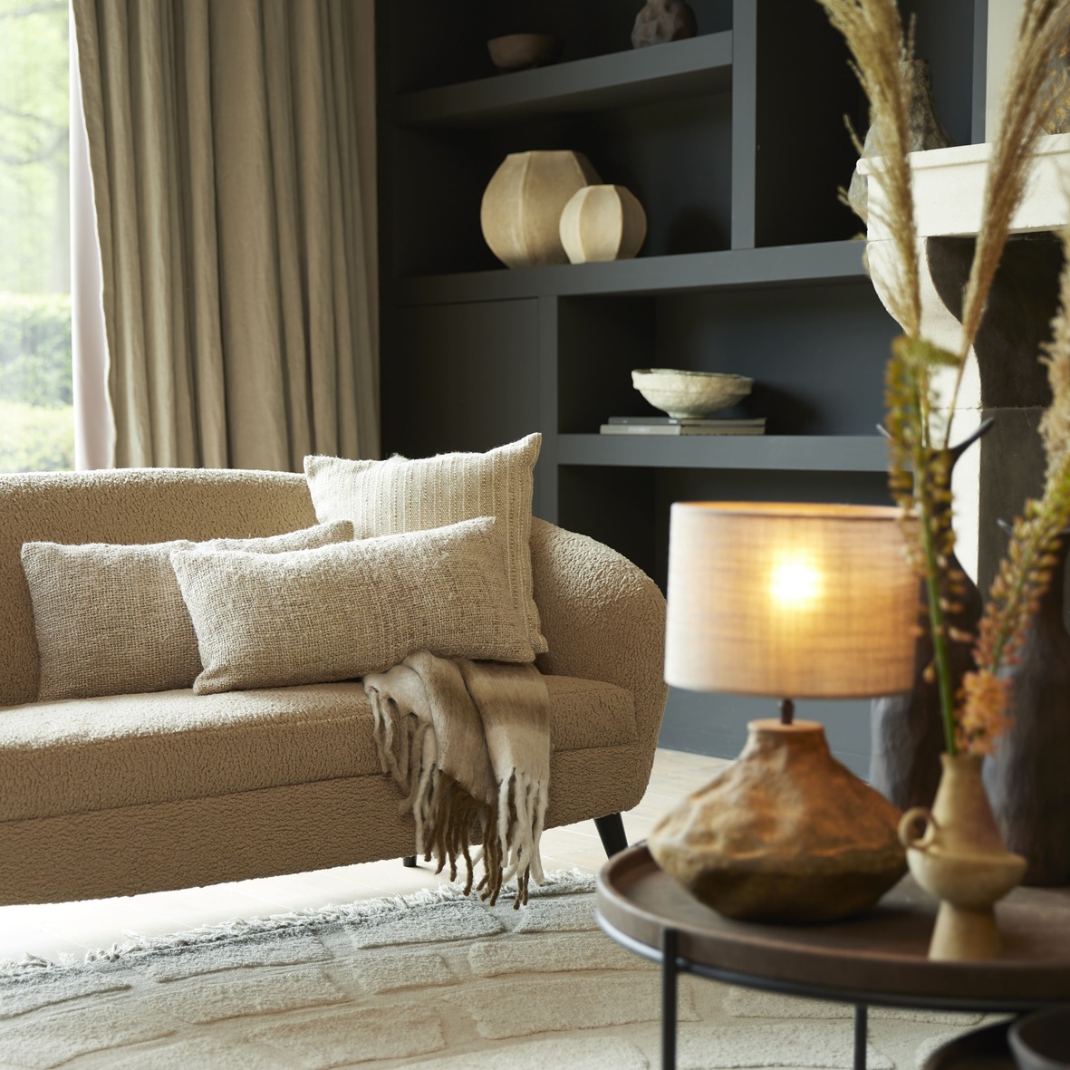 Almond krém szövet kanapé