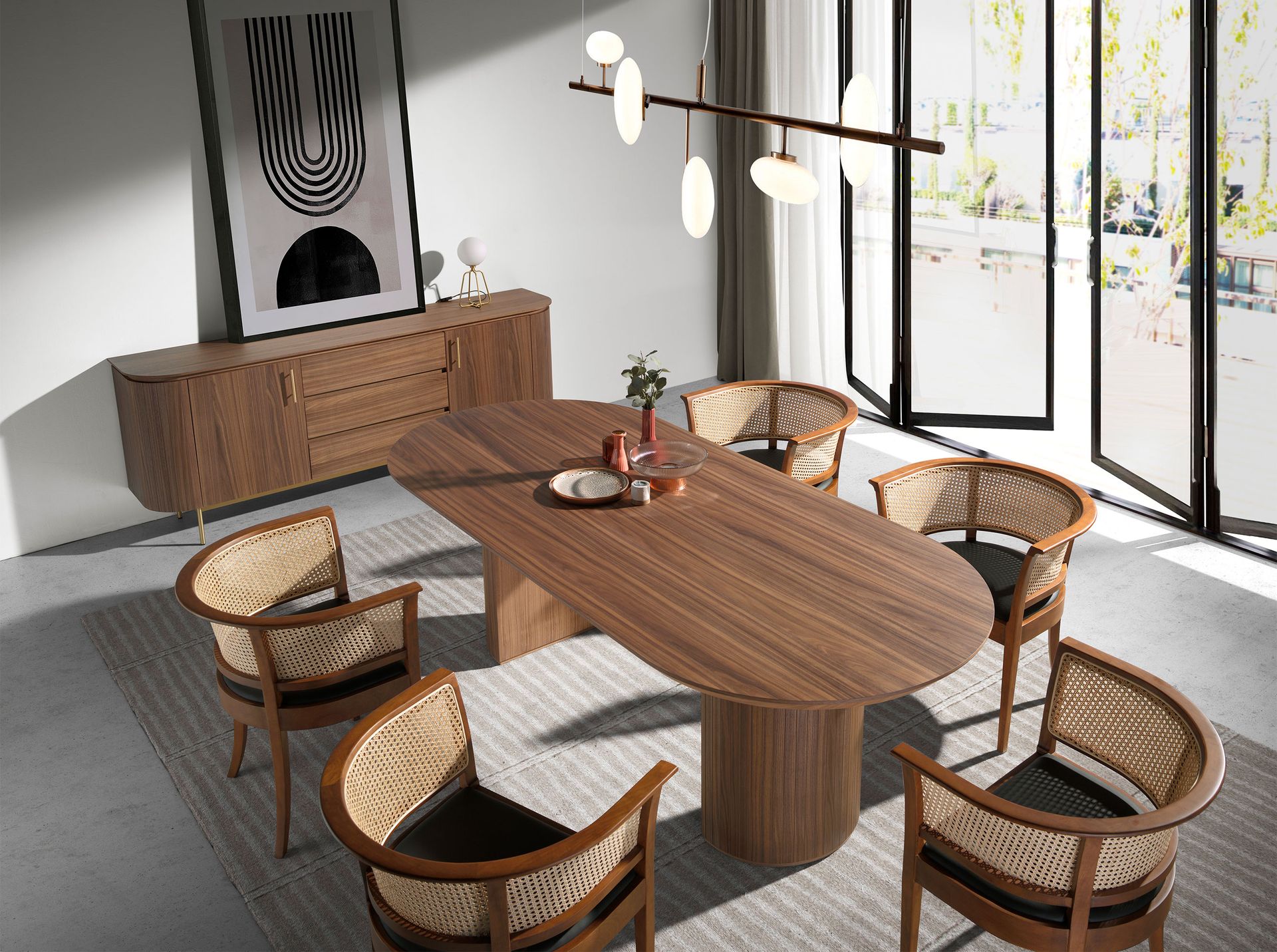 Naturell fa prémium design étkezőasztal