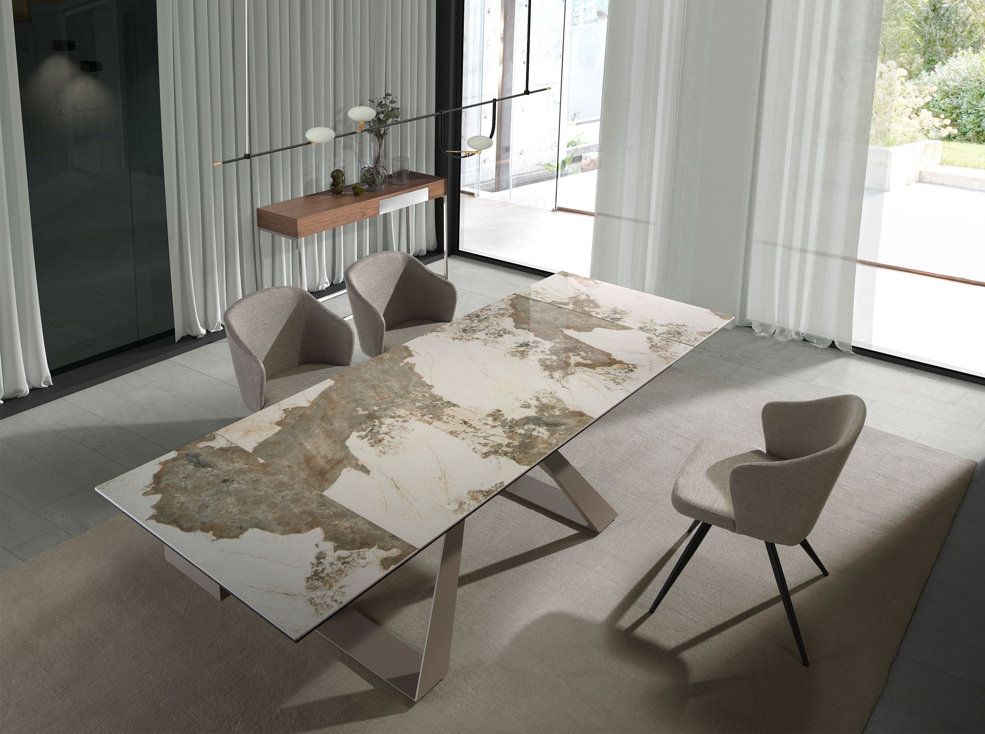 Nimue kihúzható prémium design étkezőasztal