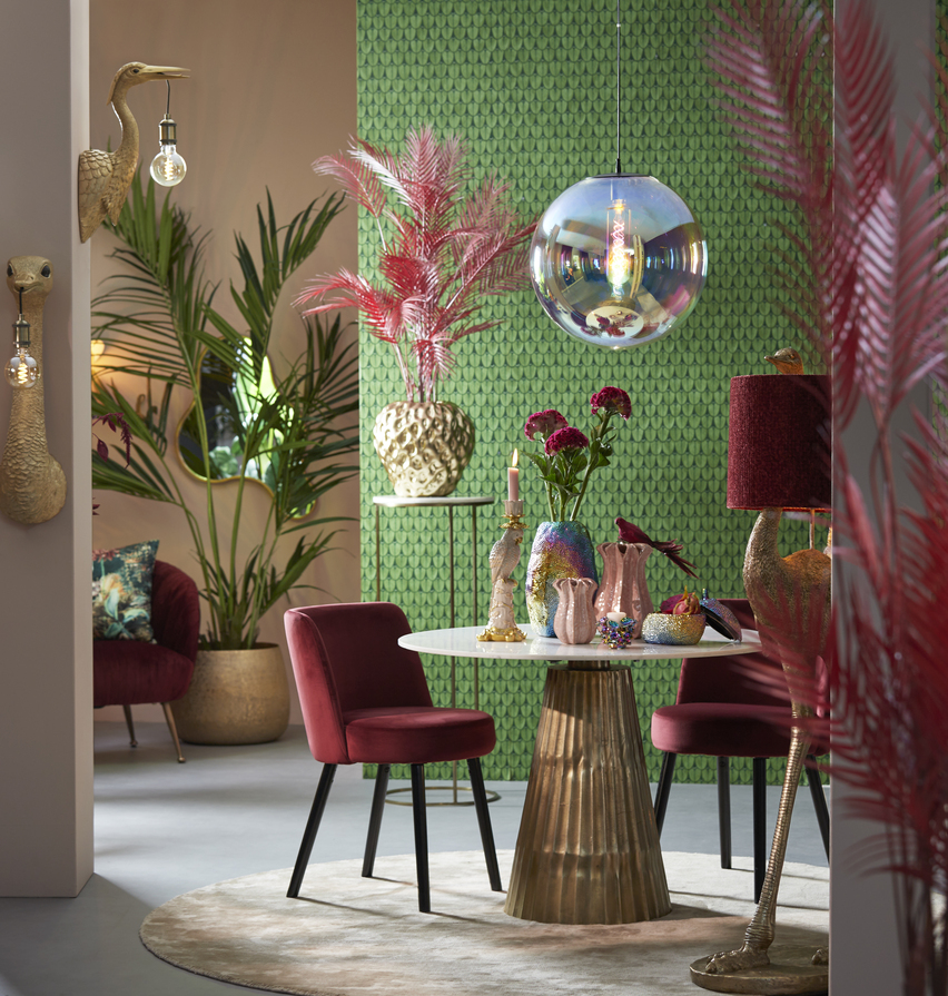 Leyda kerek márvány étkezőasztal