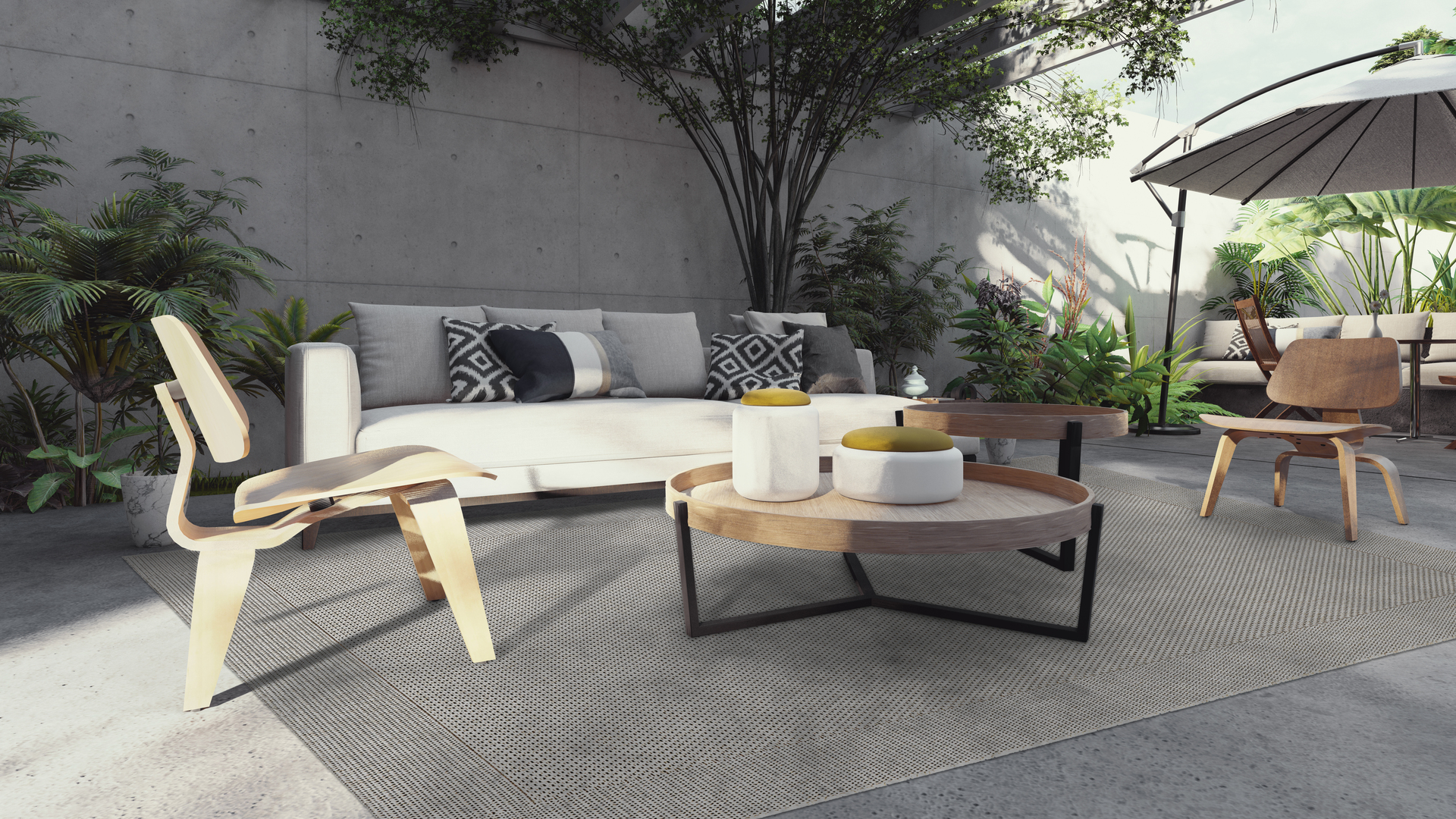 Deserto szürke kül és beltéri szőnyeg