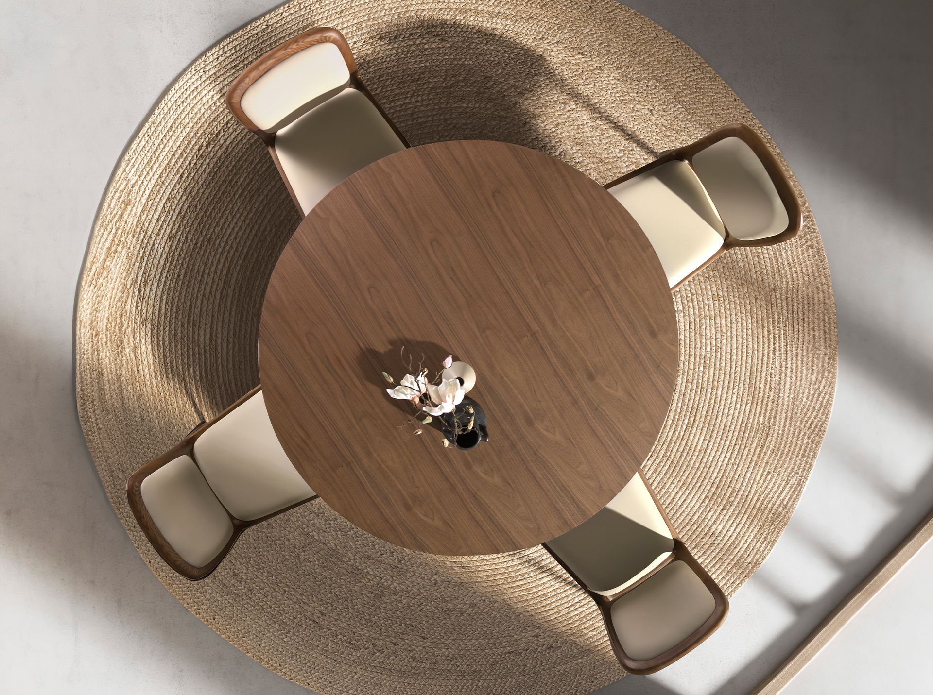 Chiara kerek prémium design étkezőasztal