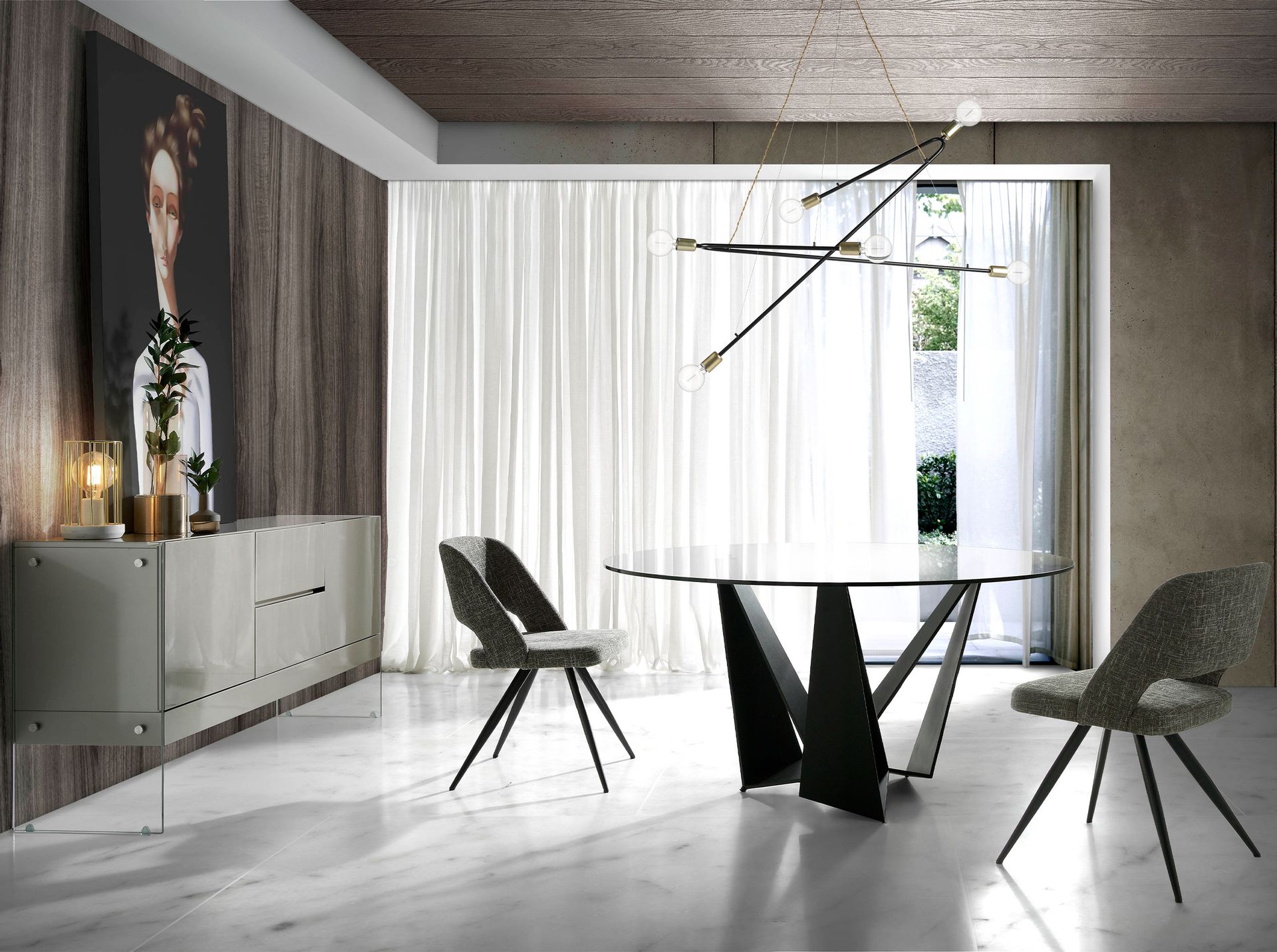 Zoey kör prémium design étkezőasztal