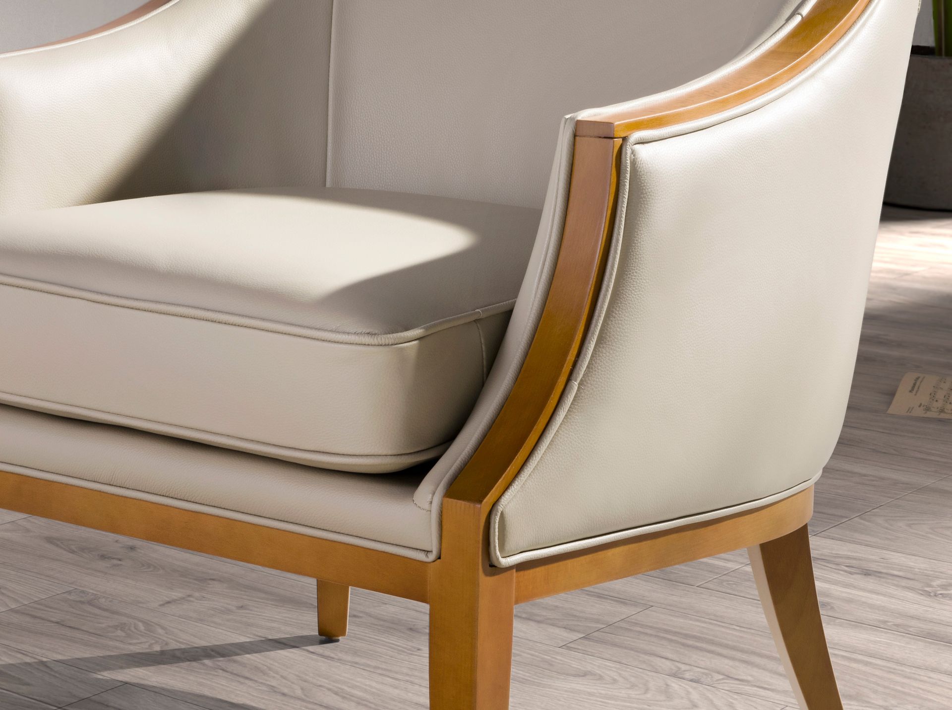 Camea krém prémium design bőr fotel