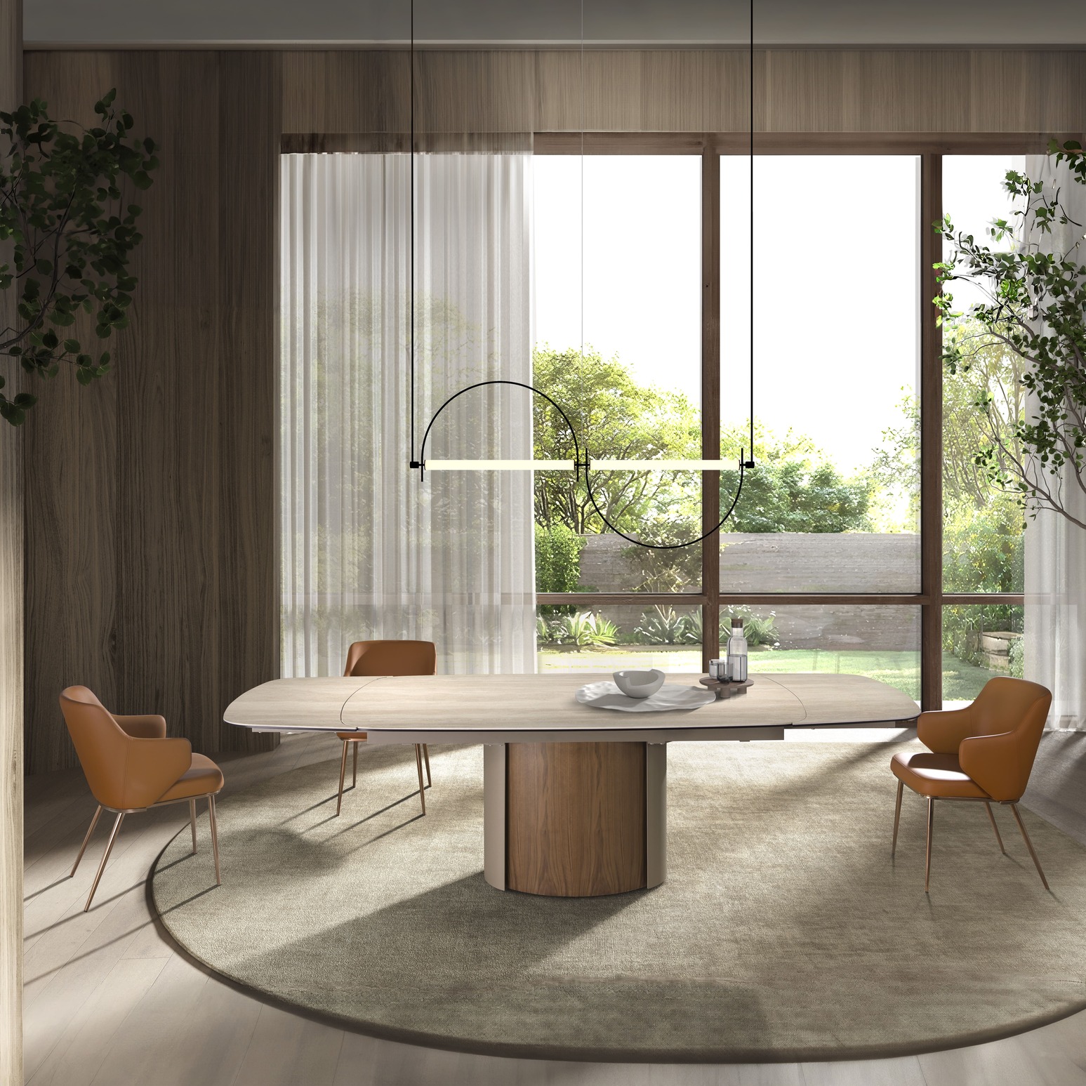 Marocco kihúzható prémium design étkezőasztal