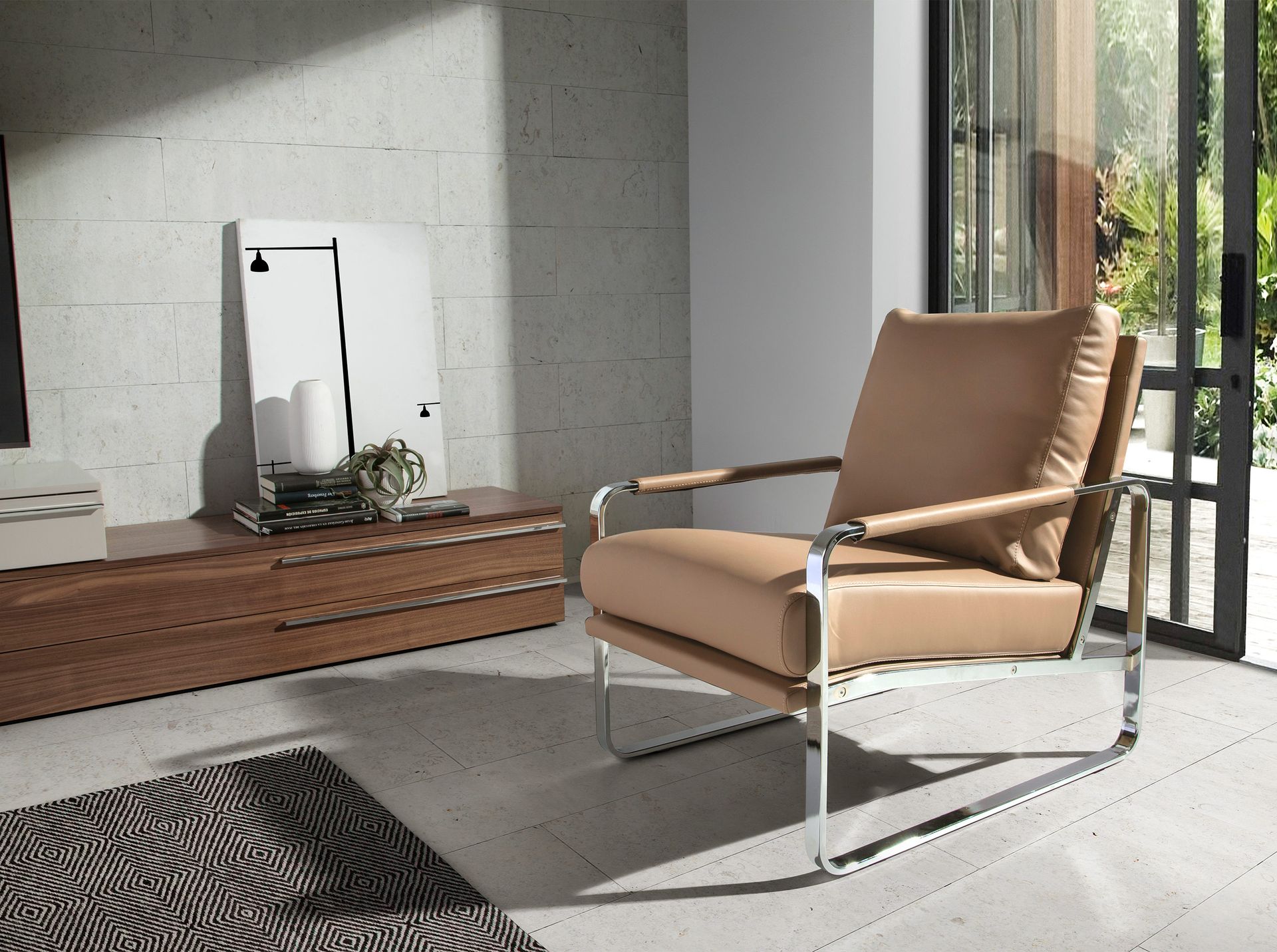 Mae bézs műbőr prémium design fotel