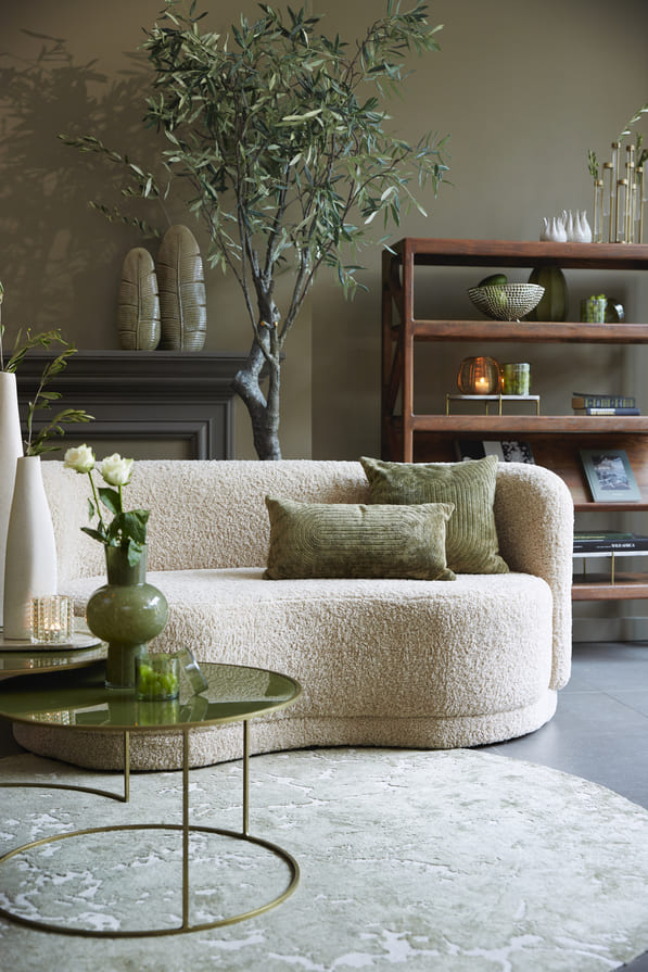 Amelie íves bézs kanapé