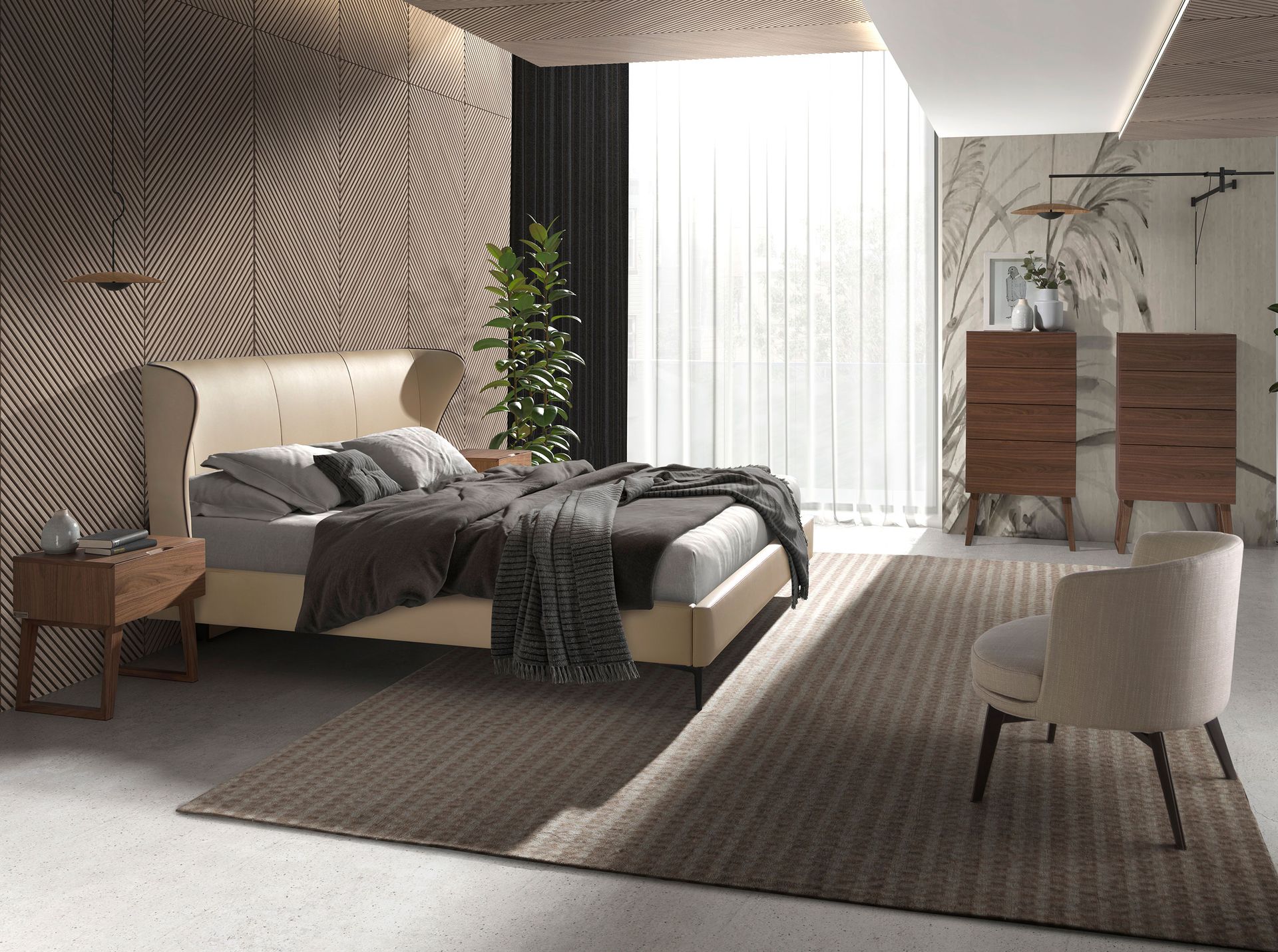 Modern franciaágy krém színű műbőr fejtámlával és szerkezettel, valamint fekete színű rozsdamentes acél lábakkal. Elegáns és stílusos design jellemzi, az ágyszerkezet tartalmaz egy kényelmes, fenyőfából készült ágyrácsot is.  Az ágy 180 x 200 cm-es matraccal kompatibilis.